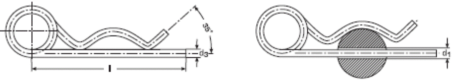 DIN 11024 Шплинт пружинный, игольчатый (в т.ч. форма Е)