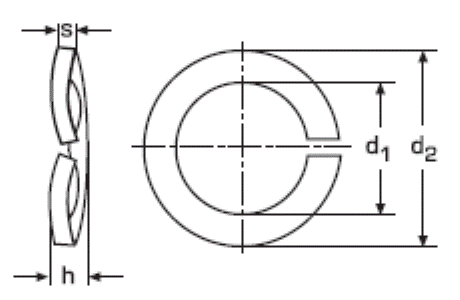 DIN 128 Шайба пружинная одновитковая (гровер), форма А