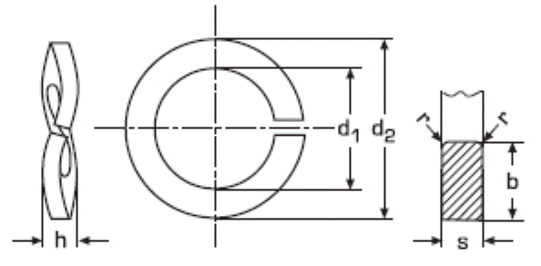 DIN 128 Шайба пружинная волнистая (гровер), форма В