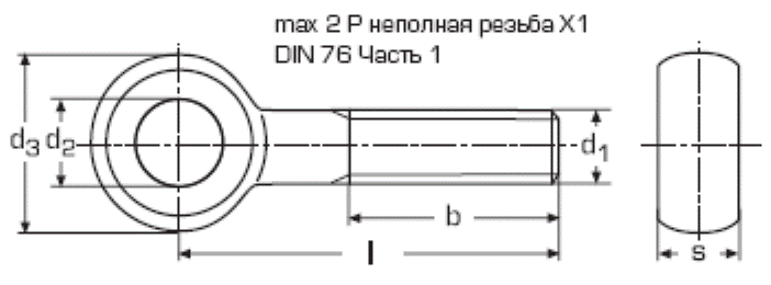 DIN 444 Болт откидной высокопрочный
