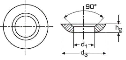 DIN 6319 Шайба сферическая, стальная, форма С