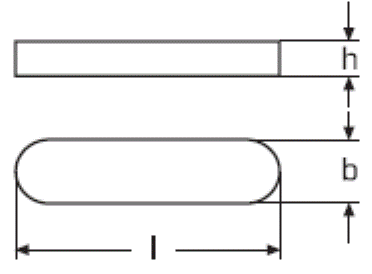 DIN 6885-1 Шпонка призматическая, высокая, ГОСТ 23360
